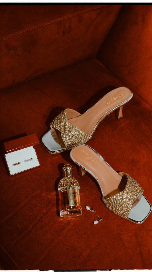 Aurelia Twist Crystal Heels