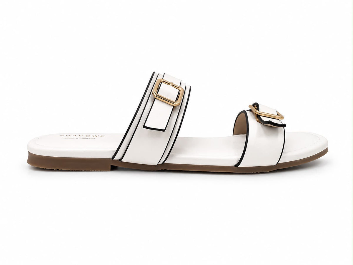 Shadowè Noir Buckle Flats
