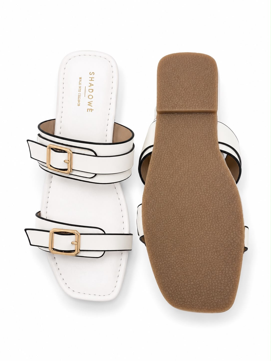 Shadowè Noir Buckle Flats