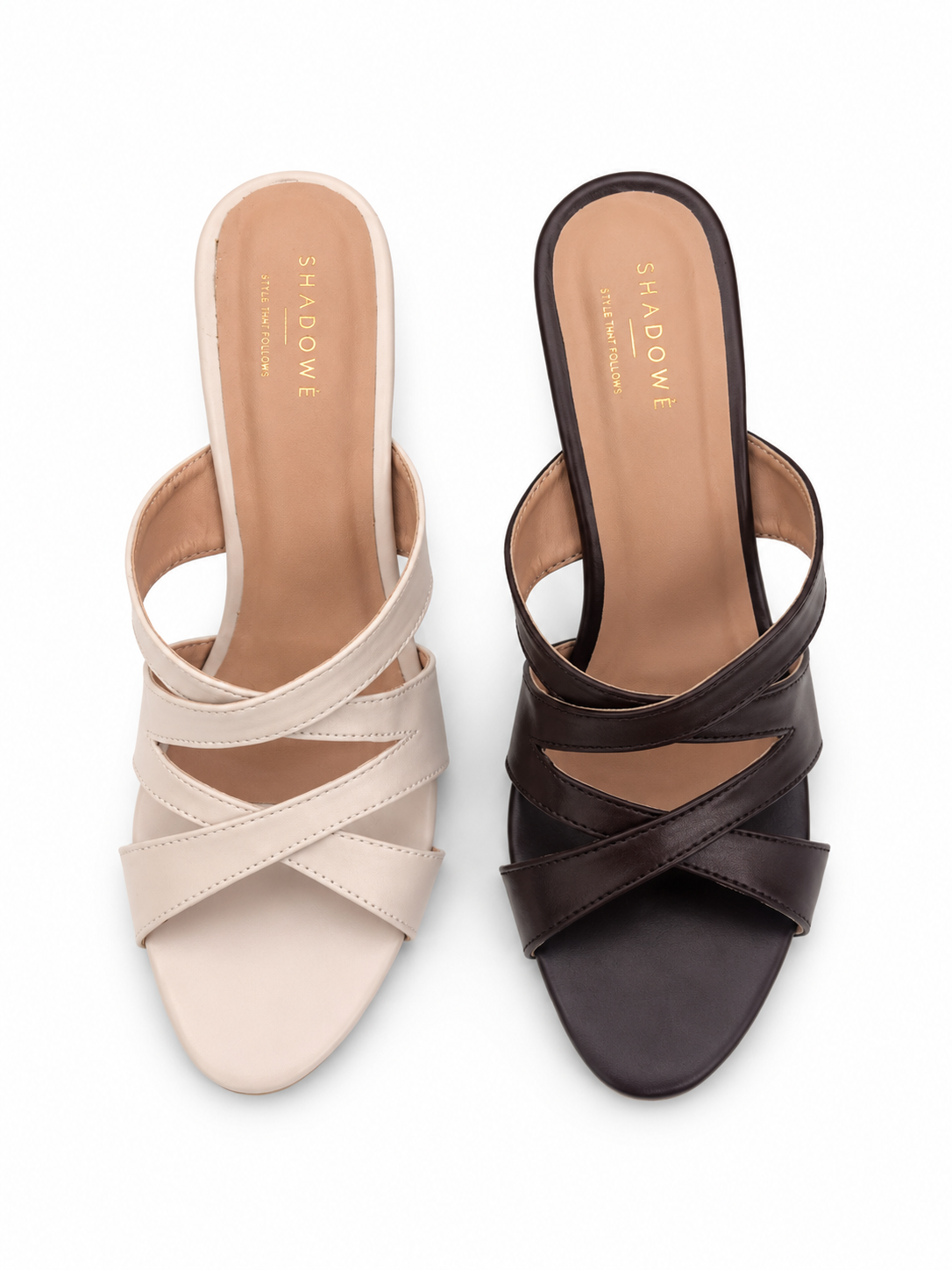 Luna Cross-Strap Kitten Heel Mules