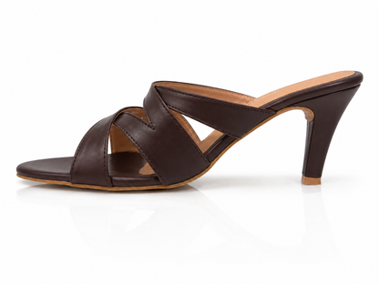 Luna Cross-Strap Kitten Heel Mules