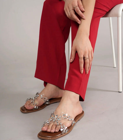 Crystal Bloom Transparent Flats