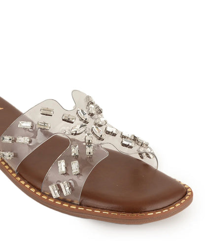 Crystal Bloom Transparent Flats
