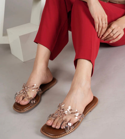 Crystal Bloom Transparent Flats