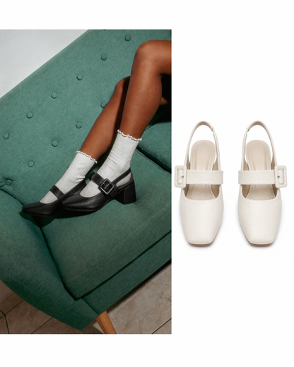 Ava Buckle Slingbacks