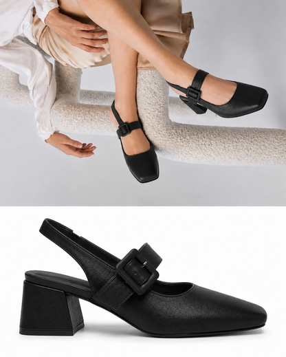 Ava Buckle Slingbacks