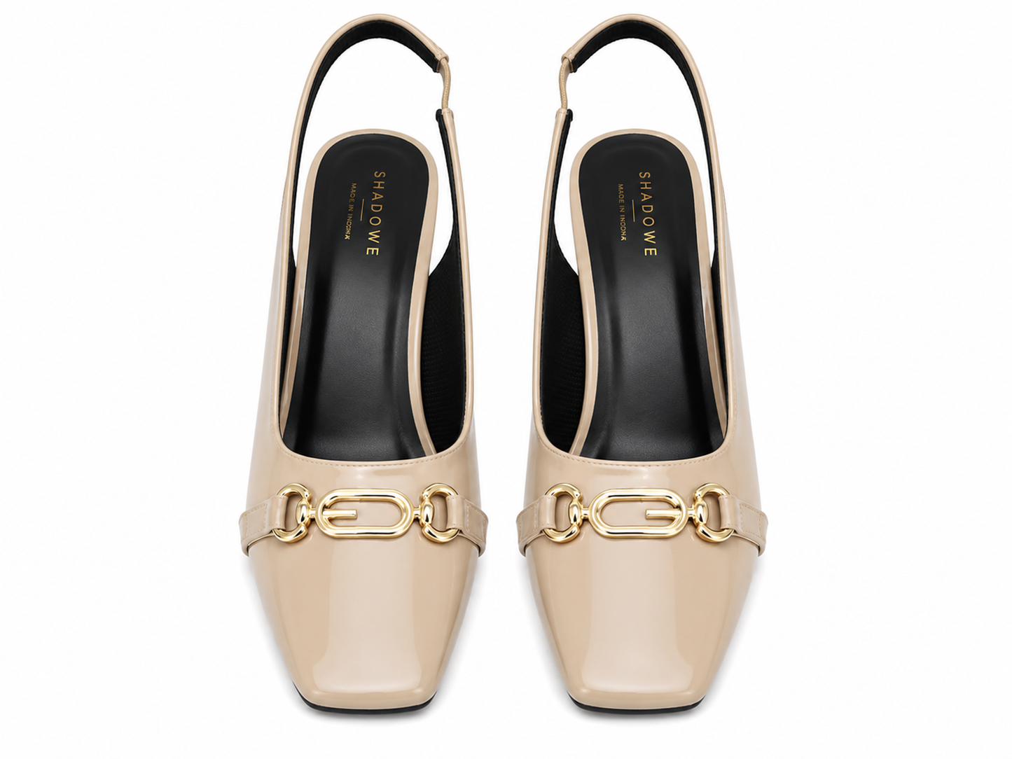LUCIA Patent Slingback Heels
