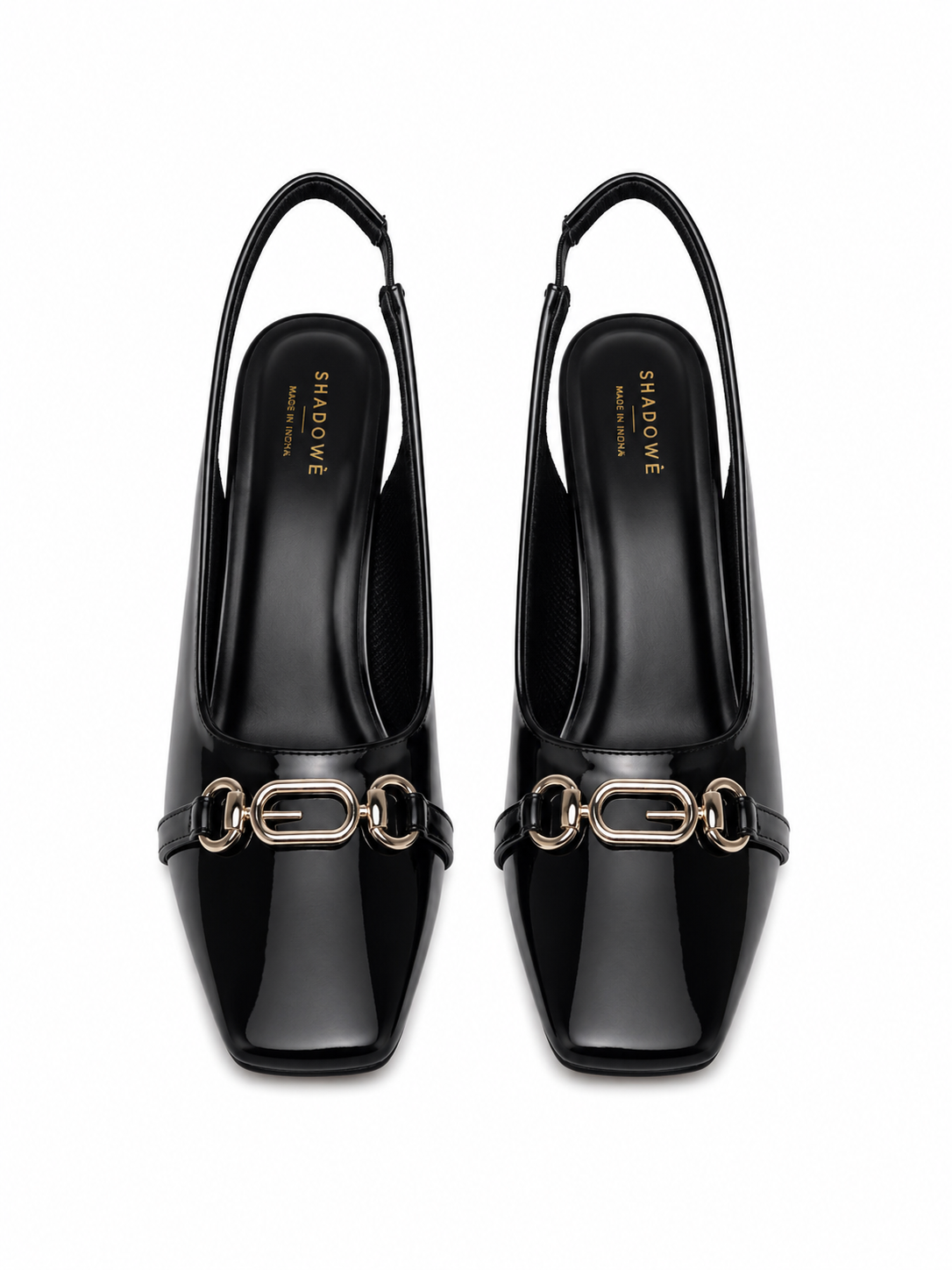 LUCIA Patent Slingback Heels
