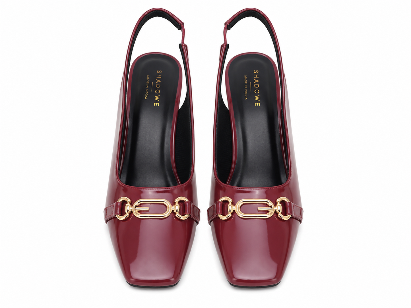 LUCIA Patent Slingback Heels