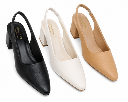 Classic Slingback Block Heels