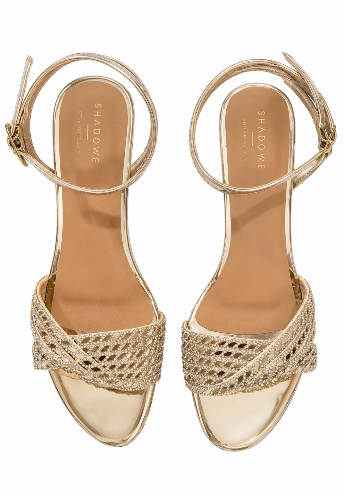 Radiant Rhinestone Block Heels