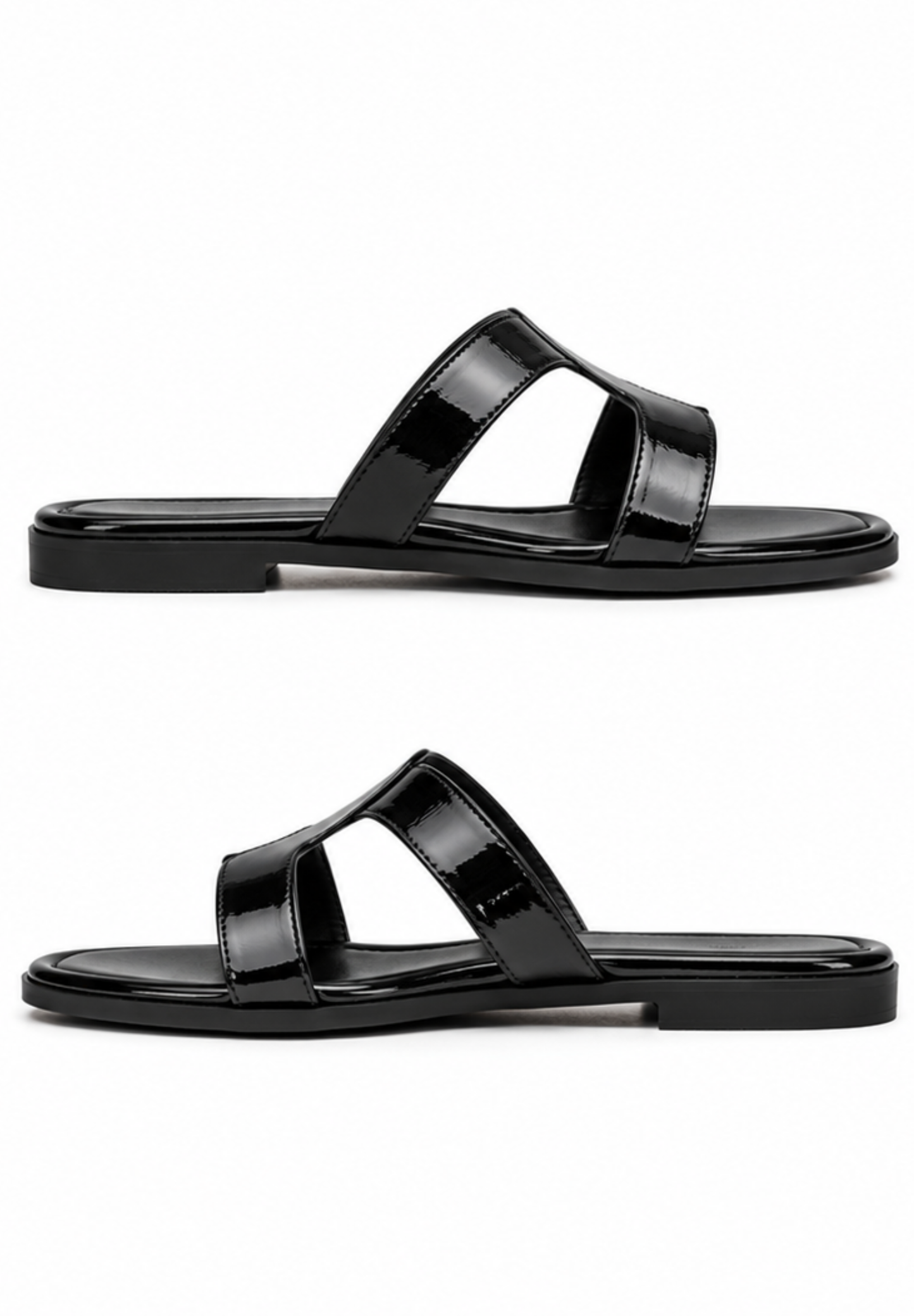 Luna Metallic Cross Strap Flats