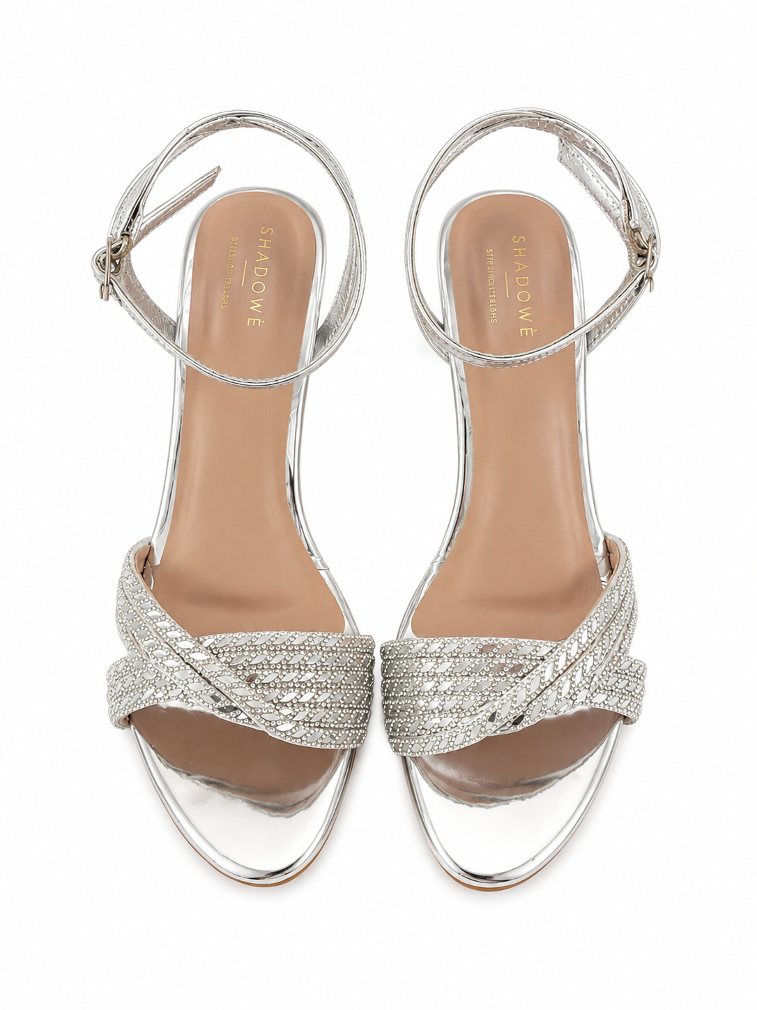 Radiant Rhinestone Block Heels