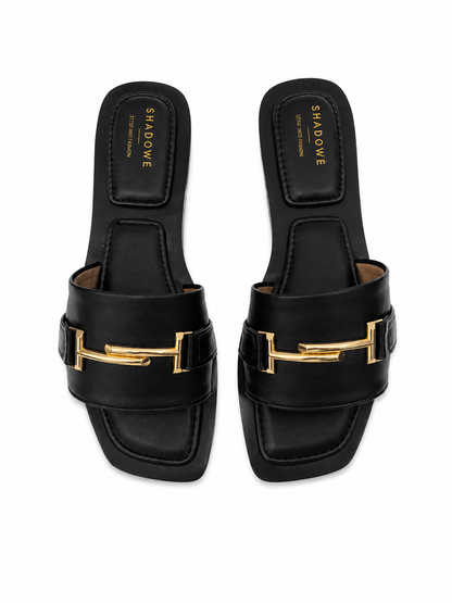Luxe Gold Accent Flats