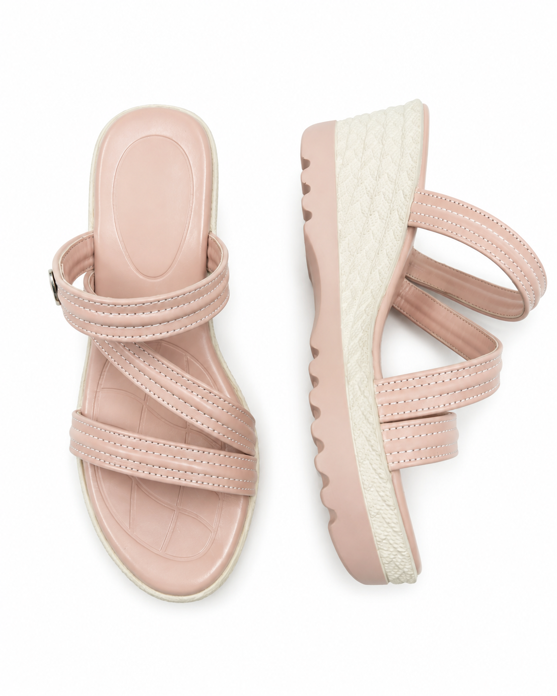Shadowè Comfort Cross-Strap Wedge Sandals