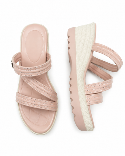 Shadowè Comfort Cross-Strap Wedge Sandals