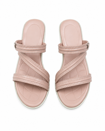 Shadowè Comfort Cross-Strap Wedge Sandals