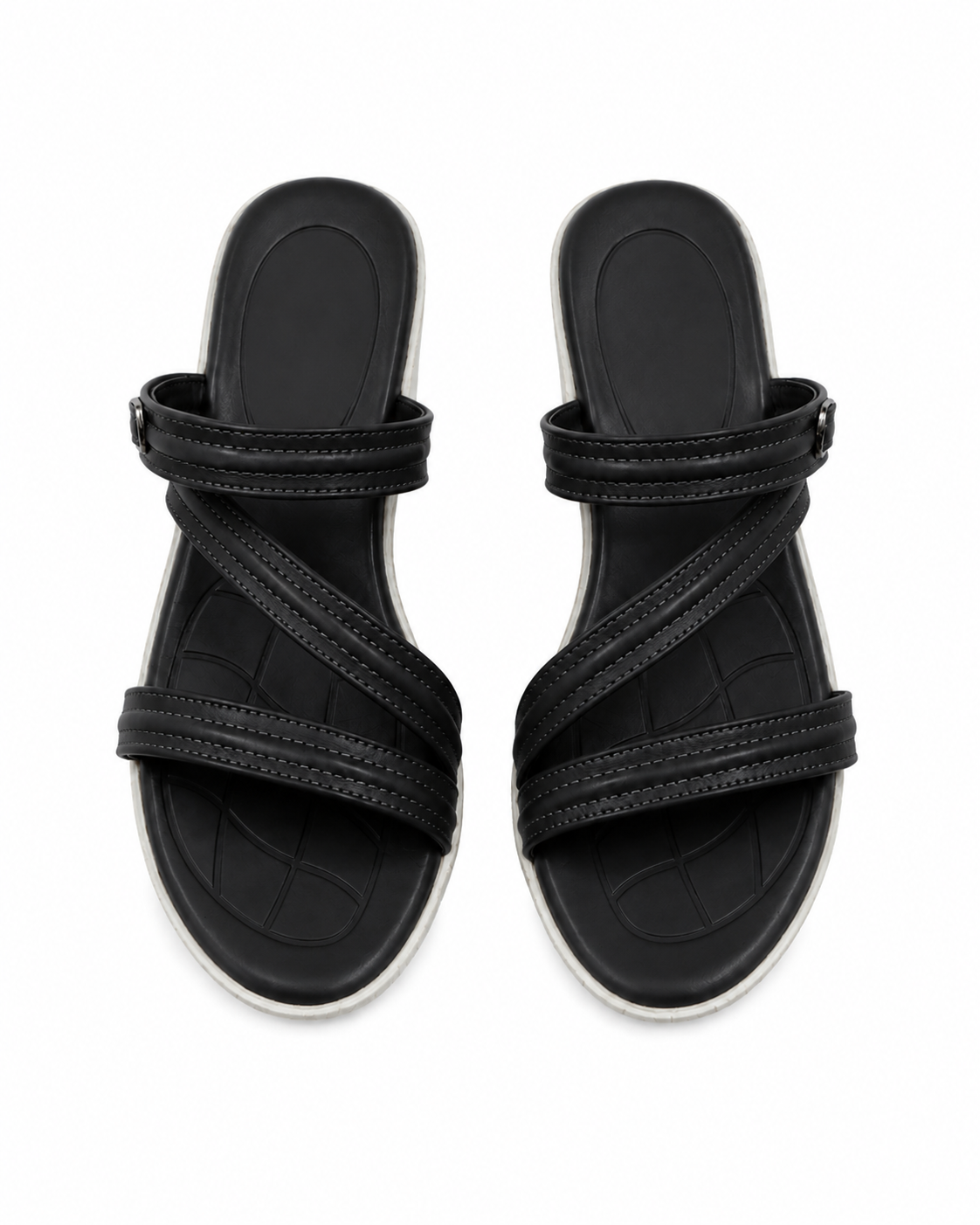 Shadowè Comfort Cross-Strap Wedge Sandals