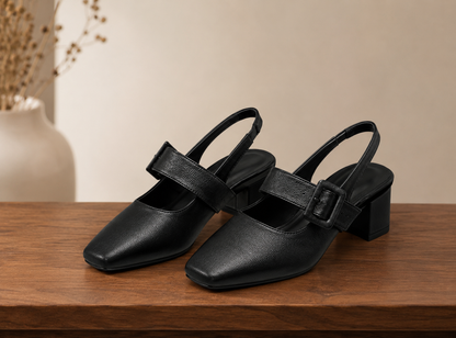 Ava Buckle Slingbacks