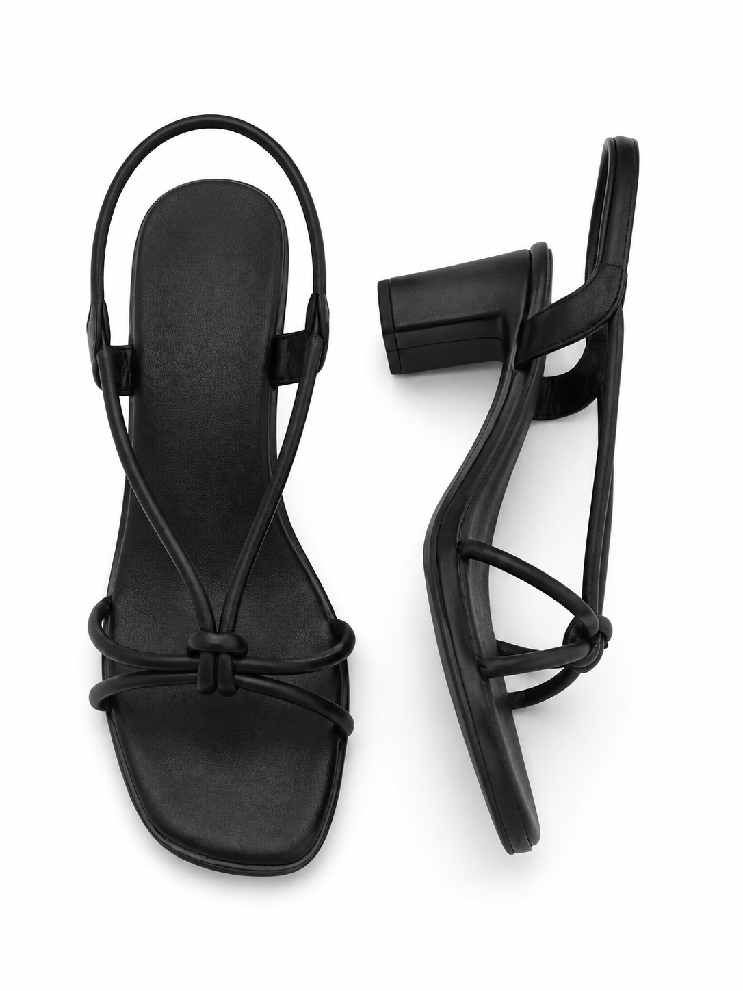 Knot-Strap Block Heels