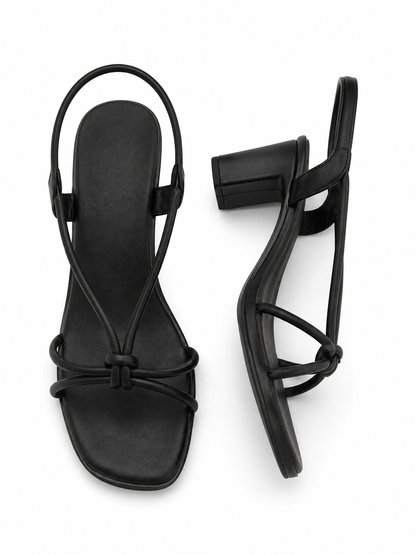 Knot-Strap Block Heels
