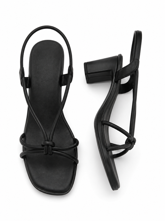Knot-Strap Block Heels