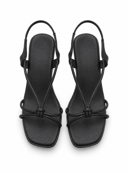 Knot-Strap Block Heels