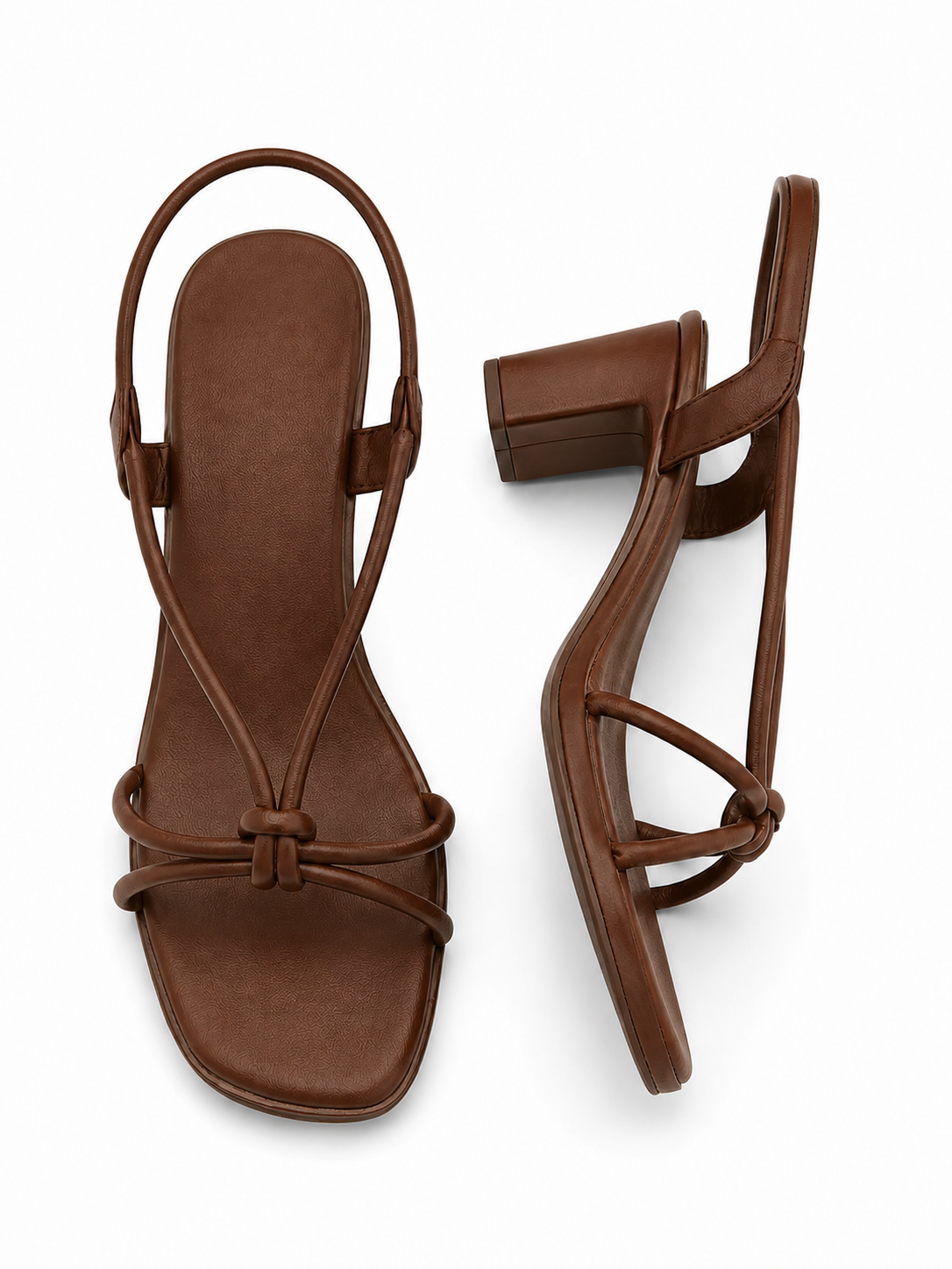 Knot-Strap Block Heels
