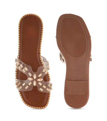 Crystal Bloom Transparent Flats