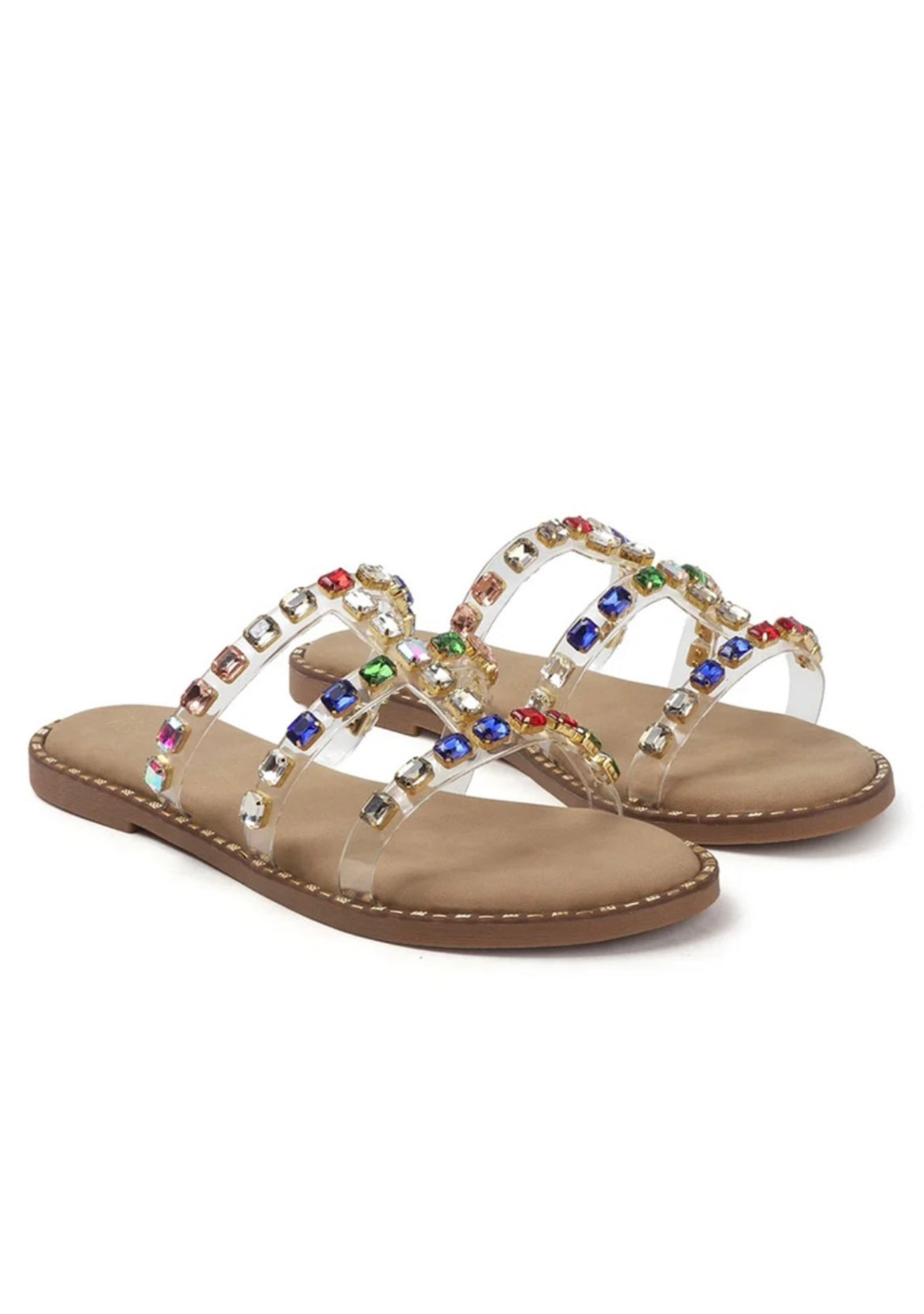 Crystal Luxe Transparent Flats