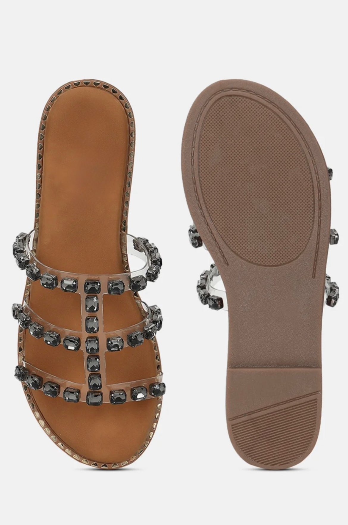 Crystal Luxe Transparent Flats