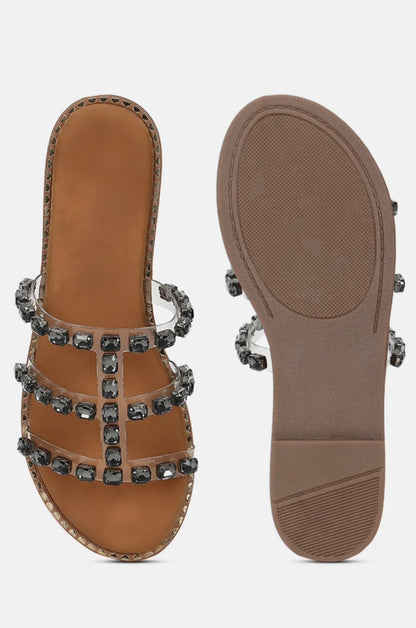 Crystal Luxe Transparent Flats