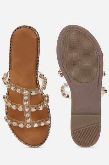 Crystal Luxe Transparent Flats