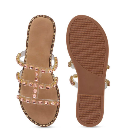 Crystal Luxe Transparent Flats