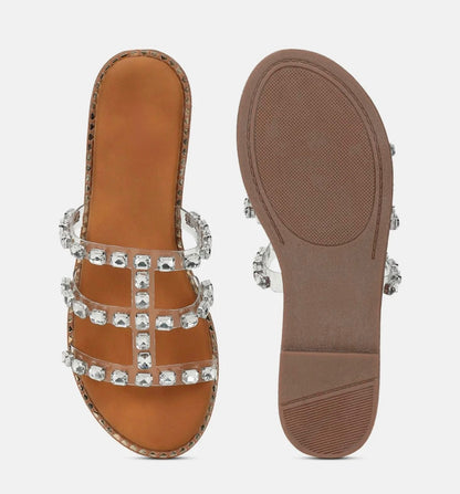 Crystal Luxe Transparent Flats