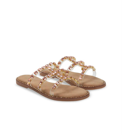 Crystal Luxe Transparent Flats