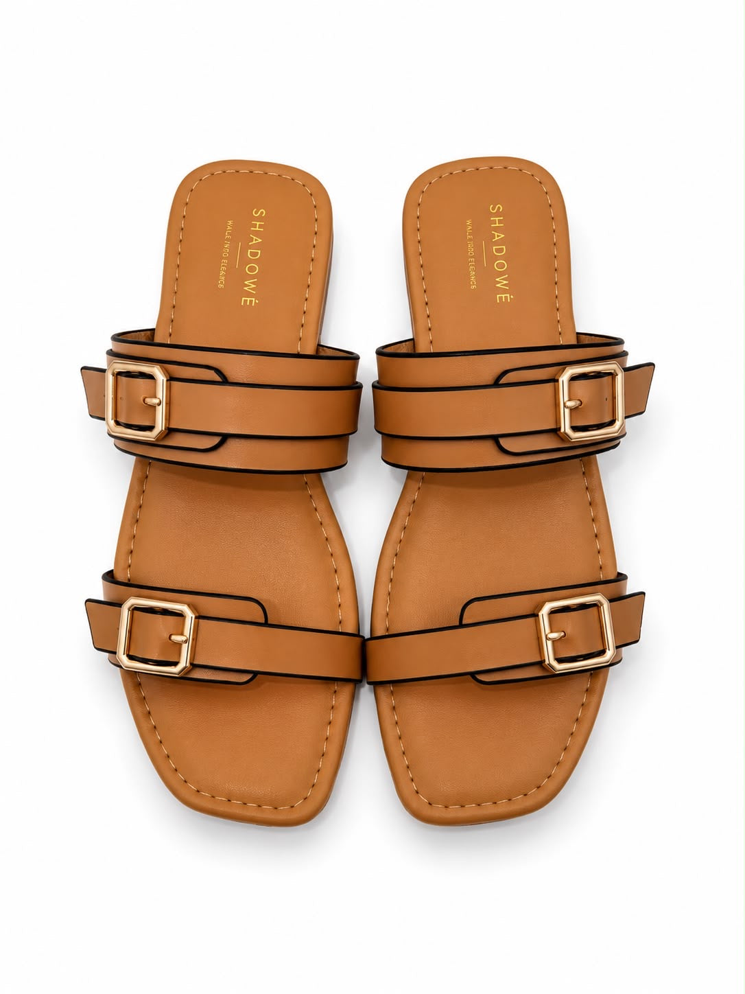 Shadowè Noir Buckle Flats