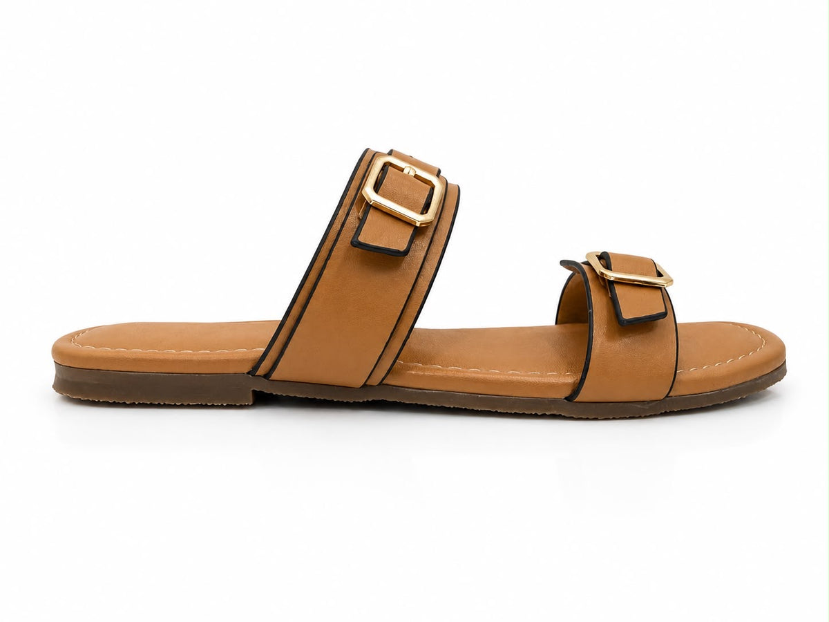Shadowè Noir Buckle Flats